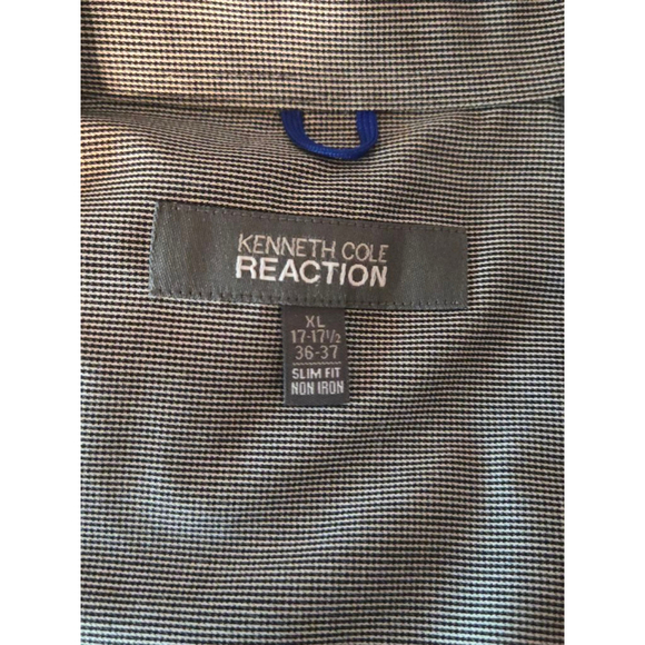 Lot of 3 Men's Kenneth Cole Reaction Dress Shirts XL 17-17.5/36-37 - Picture 4 of 9